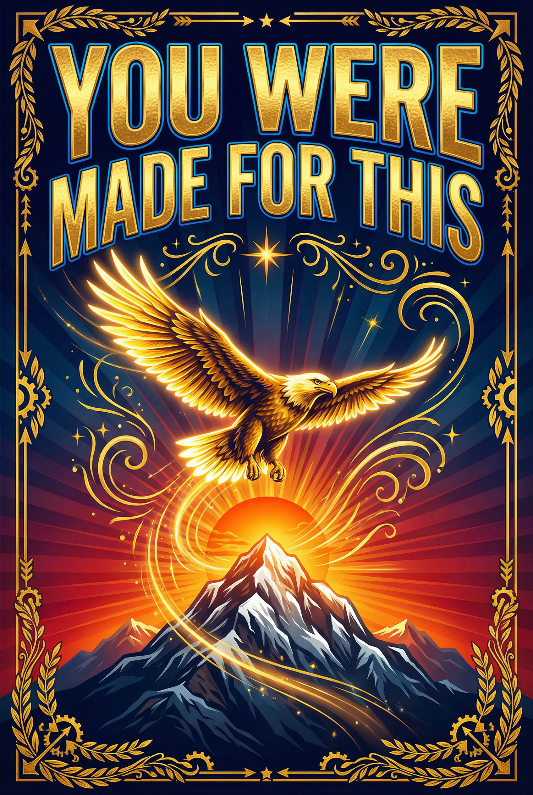 Daily Motivation — You Were Made for This — Bold & Powerful portrait inspirational sign