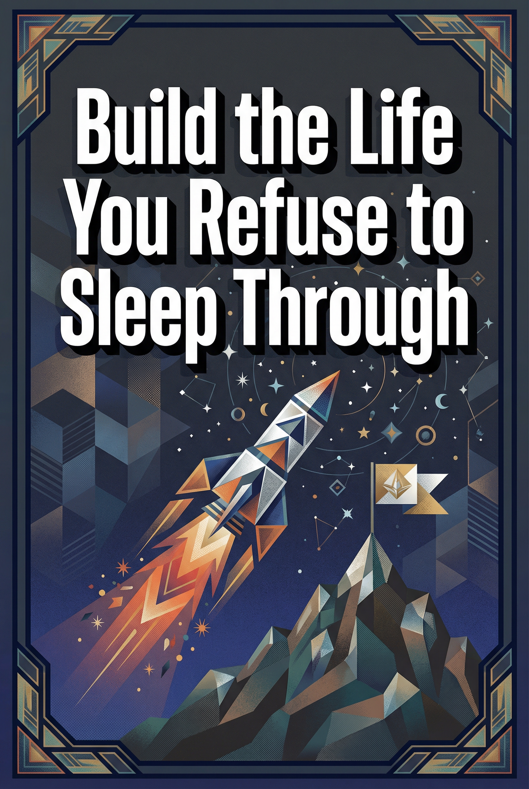 Entrepreneurship — Build the Life You Refuse to Sleep Through — Modern sharp portrait sign
